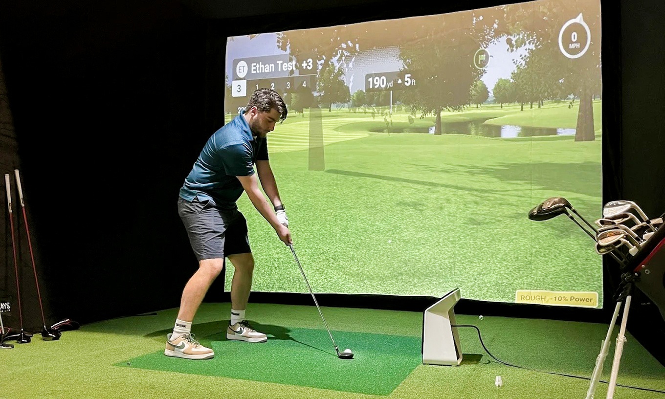1 or 2 Hour Indoor Golf with Advanced Simulators for Up To 4P Players
