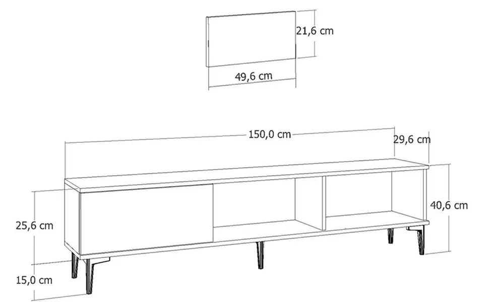 Meuble TV avec cheminée LED 150 cm Kocoon