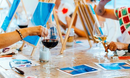 90 Minute Painting Party Session for ONE - Asheville Art & Ale