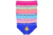 Girl's Multi-Pack Of Solid Color Bikini Panty Briefs W/ Princess Prints: 6 or 12-Pack - Second Medium