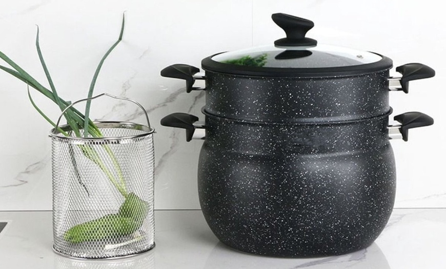 Image 13: Couscoussier en acier inoxydable avec couvercle en verre Royalty Line