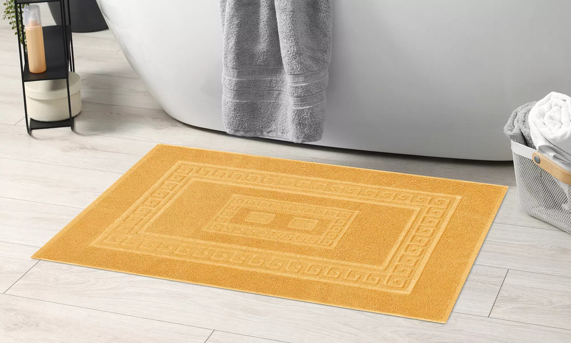 Alfombrilla de baño de tejido jacquard de alta absorción