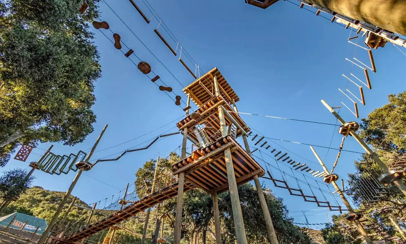 Get a 2-Hour High Ropes Course Exploring 80 Elements for 2 or 4