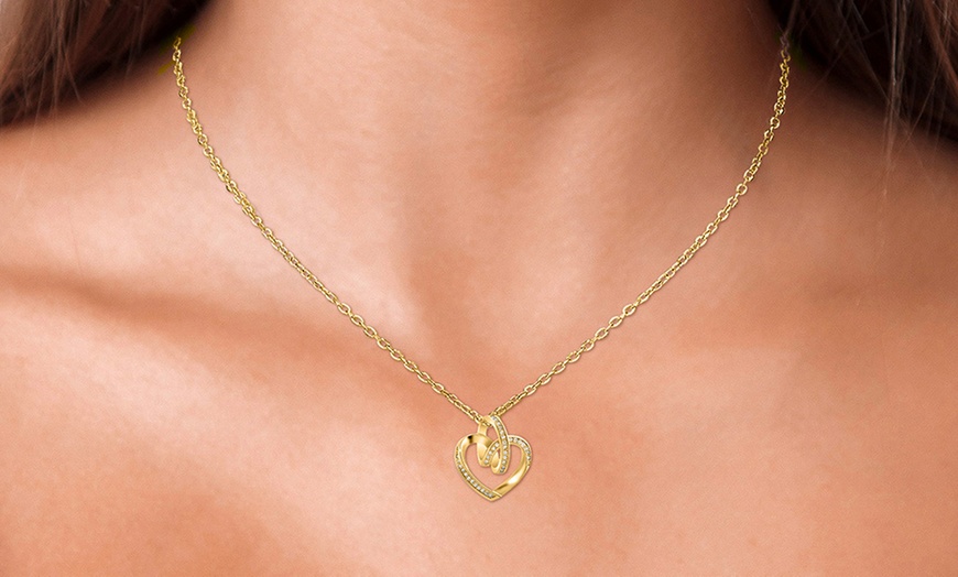 Image 7: Collar con colgante de enlace o corazón de SC Crystal