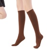 Image 3: Solid Knee-High Compression Socks for Men & Women Graduated 15-20 mmHg (5-Pairs)
