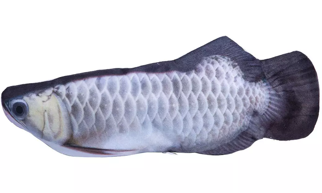 11" Electric Floppy Fish Cat Toy Catnip Chew Kicker Interactive Plush Toy