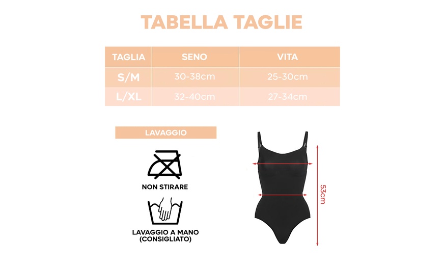 Image 2: 1, 2 o 3 body contenitivi con spalline regolabili, elasticizzato