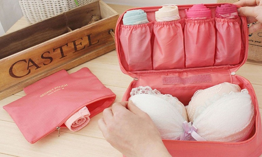 Image 2: Portable Underwear Bag: 1 Piece - Orange | Watermelon Red