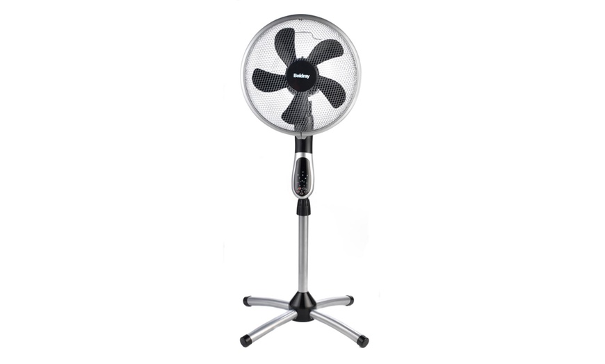 Image 1: Beldray 360° Oscillating Pedestal Fan with Remote Control & Timer