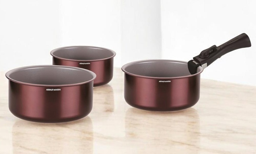Image 5: Arthur Martin Set of 3 Casseroles with Durable Non-Stick Design 