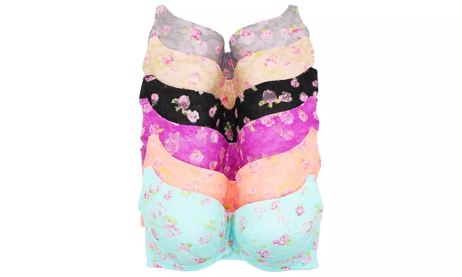 Full-Coverage Plus-Size Bras (6-Pack) - Primary Image