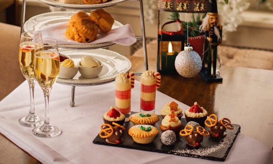 Image 1: Indulge in Festive or Sparkling Afternoon Tea For Two or Four People 