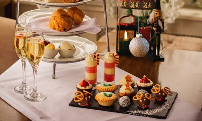 Indulge in Festive or Sparkling Afternoon Tea Experience For Two or Four People at 4* Corick House Hotel (Up to 37% Off) - Primary Image
