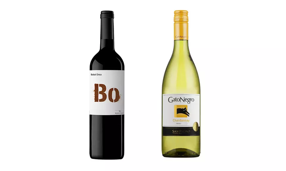 One Bottle of Gandia Bo Bobal and One Bottle of Gato Negro Chardonnay at Super Value Liquor - Primary Image