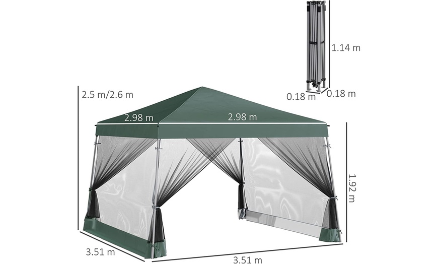 Image 23: Outsunny Outdoor Adjustable Pop-Up Gazebo Canopy 