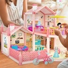 Image 18: 3D DIY Dollhouse Playset with Furniture and Figures for Kids