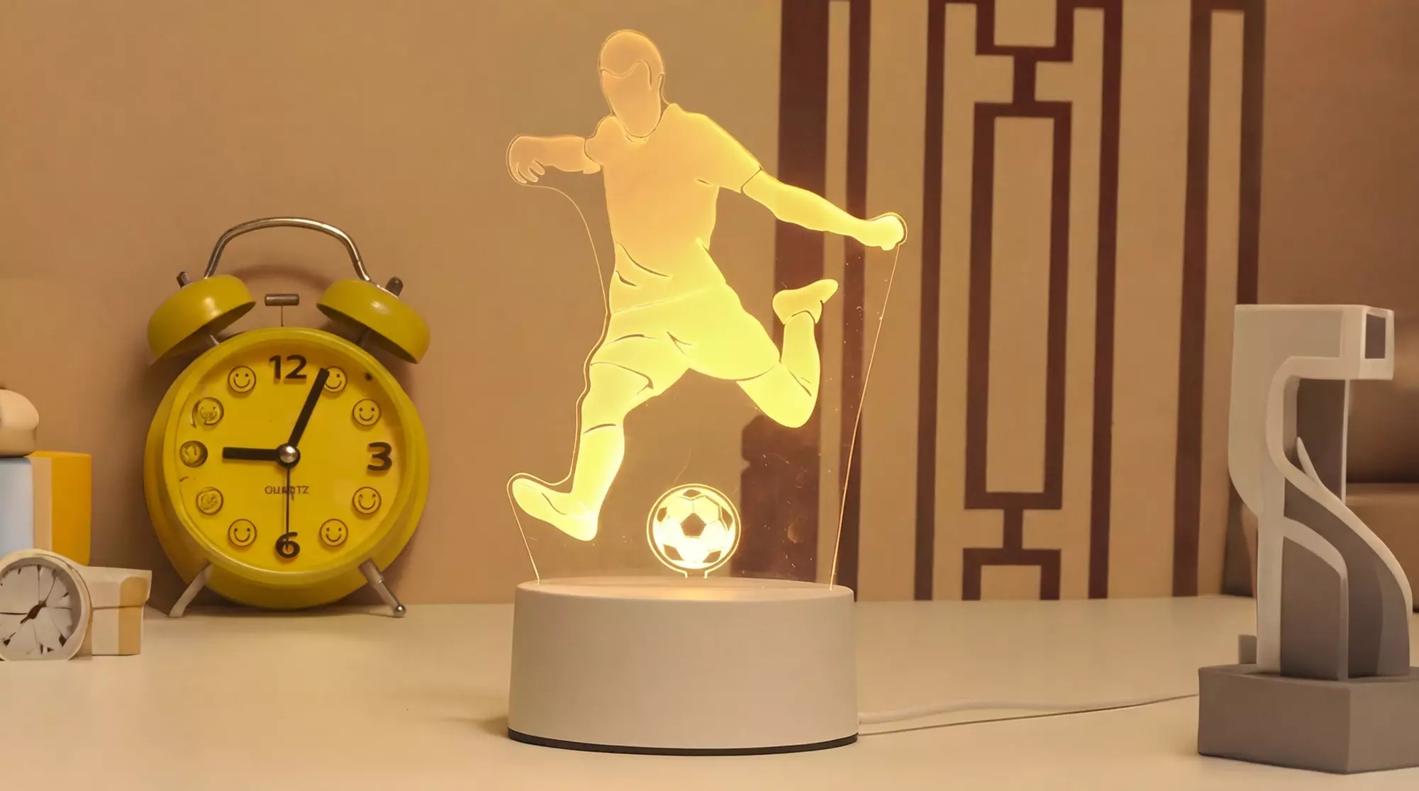 USB LED Sports Acrylic Night Light Table Lamp