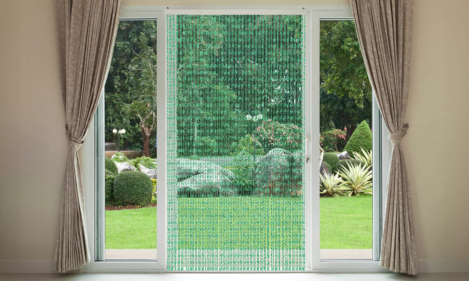 Tenda antimosche con perline e telaio