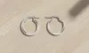 Anti-Tarnish High Polished Sterling Silver Plain Hoop Earrings