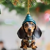 Image 1: 14-Piece Dachshund Dog Christmas Ornaments Set
