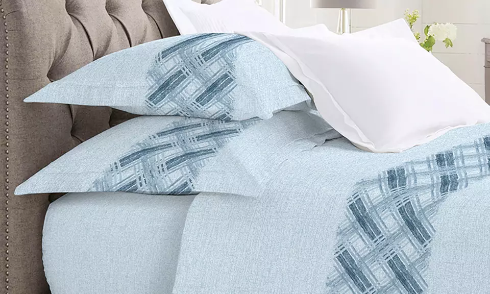 Completo Lenzuola 100% Cotone con angolo di 30 cm, Made in Italy