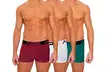 3-Pack Men's Cotton Boxer Briefs by AQS - All-Day Comfort & Support - Second Medium
