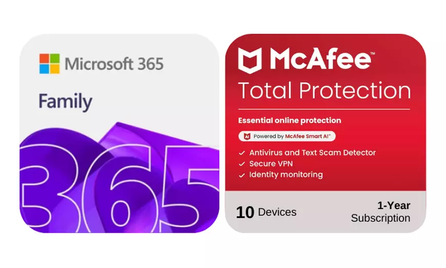 Image 2: Microsoft 365 Personal/Family EU + McAfee 1 Year – Up to 50% Off