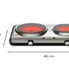 Image 3: Doppelte Infrarot-Elektrokochplatte aus Glaskeramik 20970