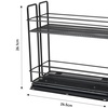 Image 6: Two-Tier Slide-Out Metal Spice Rack for Cabinet Organisation