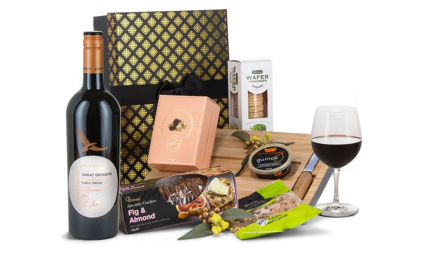 Image 3: Just Add Cheese Red, Rose, Chardonnay, Wine Pack Trio Giftbox Hamper