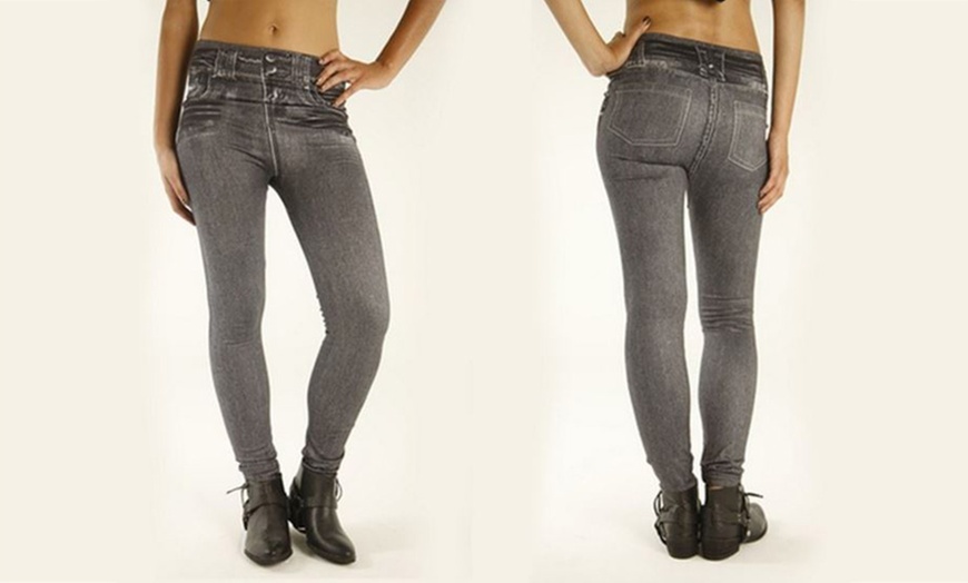 Image 3: Fleece-Lined Slimming Jeggings