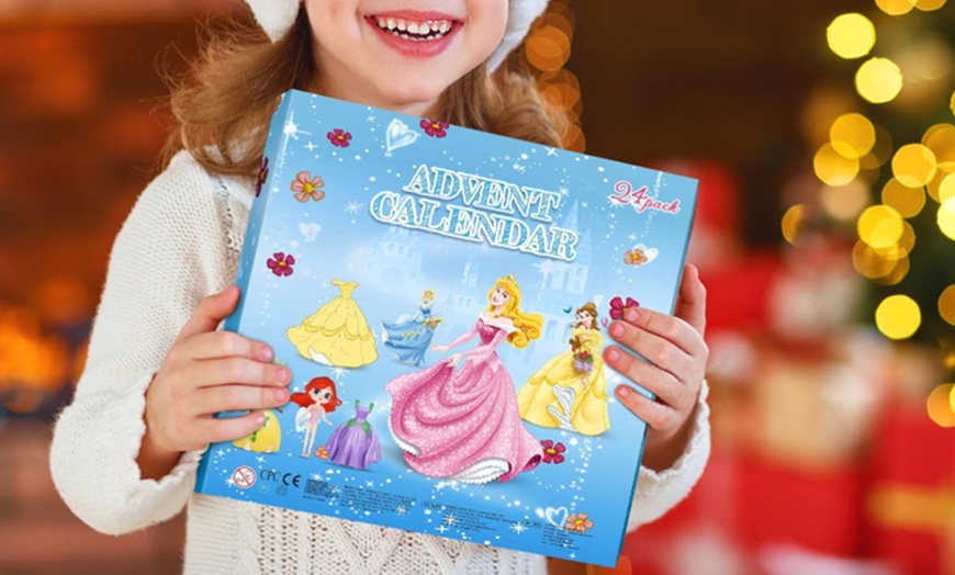 Image 1: Cartoon Princess-Inspired Advent Calendar Xmas Gifts for Girls