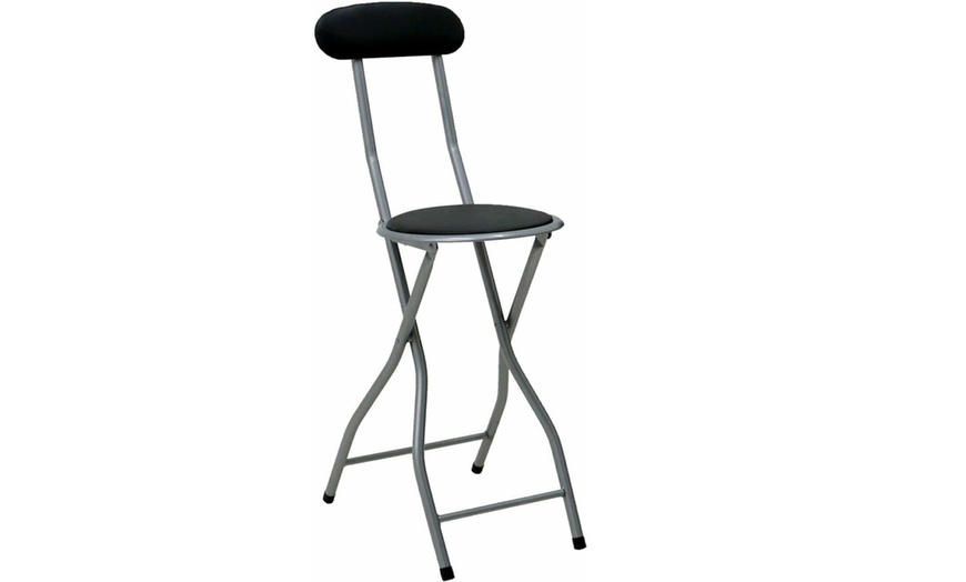 Image 4: One or Two Black Folding Bar Stools