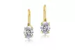 1 or 2 Pairs 2.00 CTTW Oval Cut Leverback Earrings With Crystals From Swarovski - Second Medium