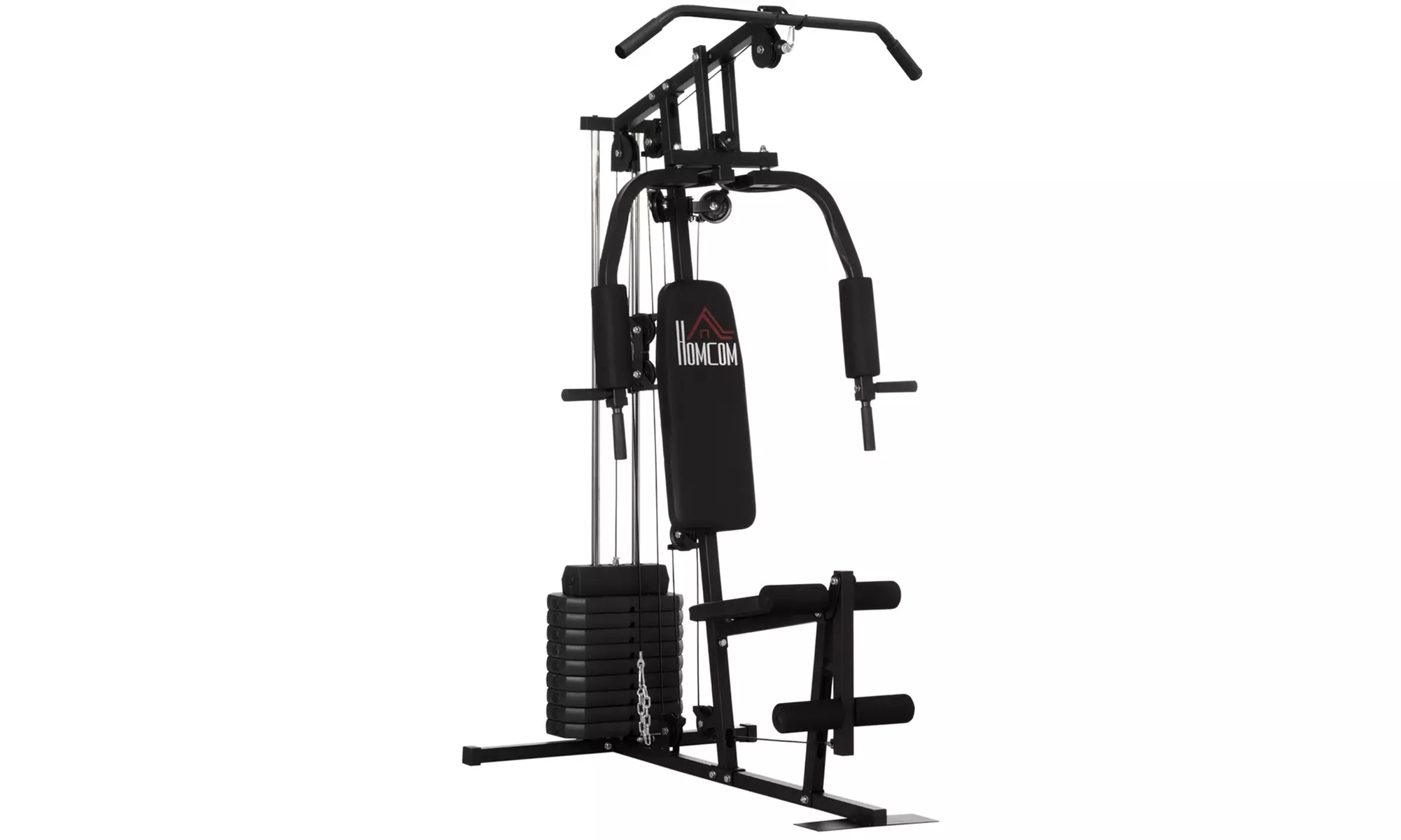 HomCom Multifunction Home Gym Machine with 45kg Weight Stack