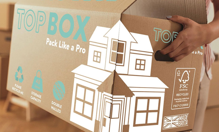 Image 9: TopBox Large 48 Litre Double Walled Multipack Moving and Storage Boxes