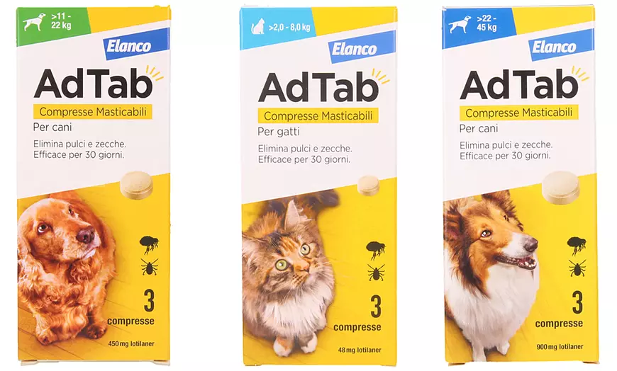 Image 1: Antiparassitario AdTab compresse masticabili per cani e gatti