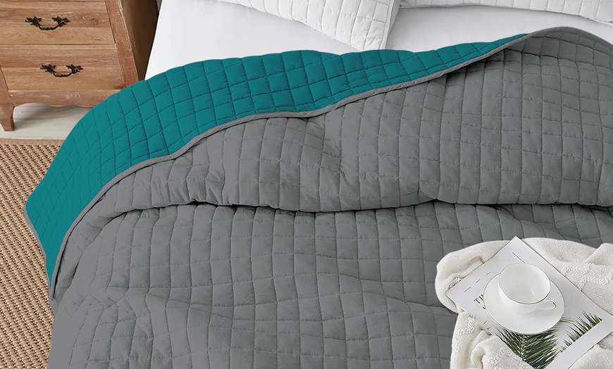 Image 5: Italian 4-Season Two-Tone Hypoallergenic Quilt