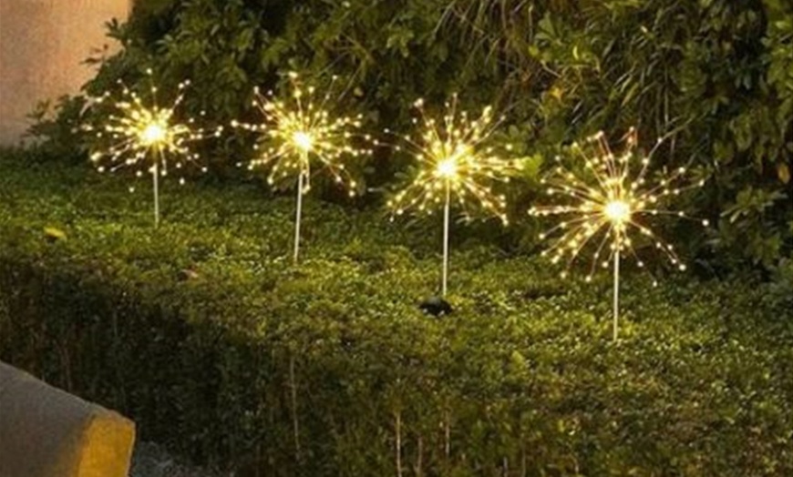 Image 6: One or Two Packs of Solar Fireworks LED Lights