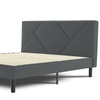 Image 23: Letto imbottito in tessuto con doghe in legno e vano contenitore