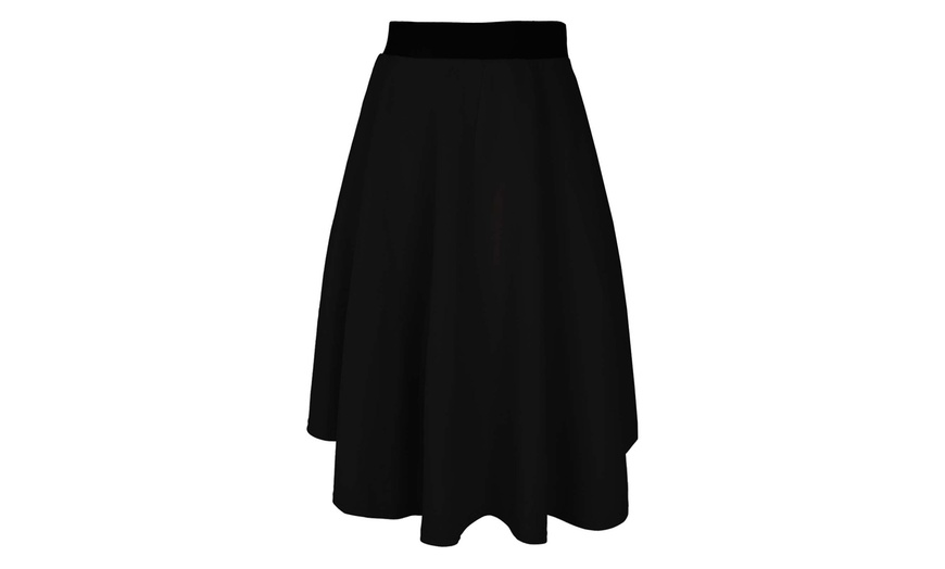 Image 3: Oops High-Low Hem Skater Skirt