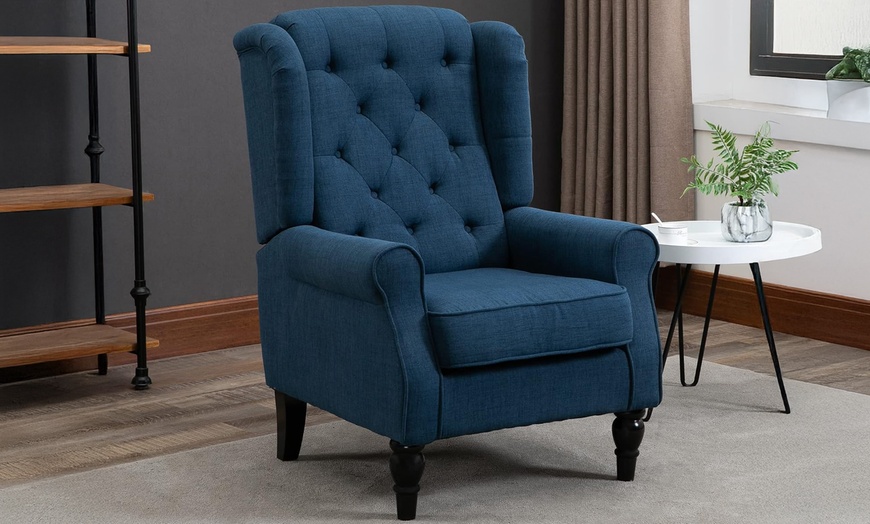 Image 10: HomCom High Back Armchair in choice of colours