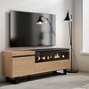 Image 10: Mueble para TV con acabado en roble y opción a chimenea eléctrica