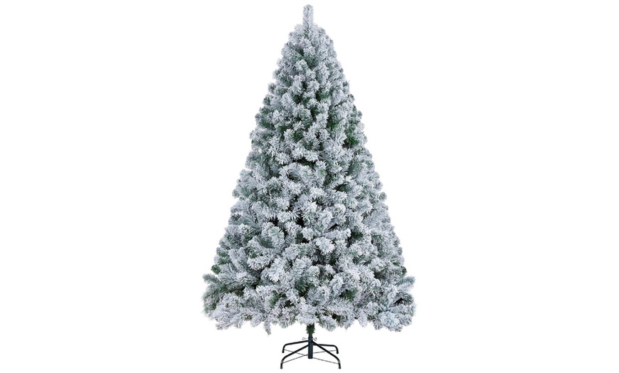 Image 2: Sapin de Noël avec pied "Flocon de neige"