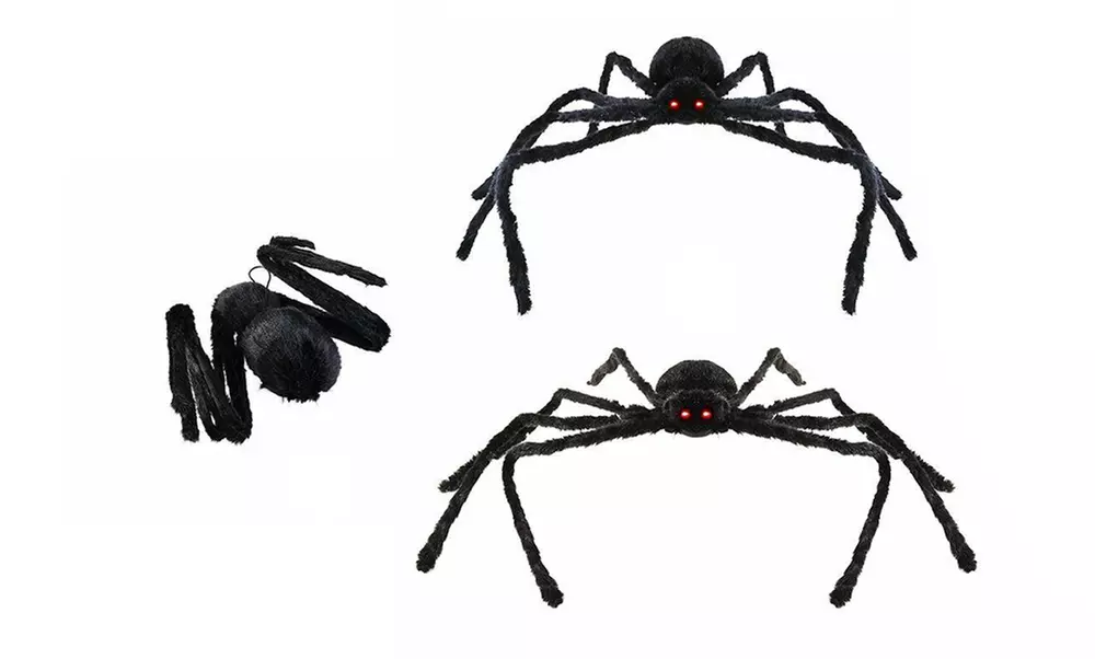 4FT Halloween Hairy Spider Realistic Hanging Prop Decoration Party Yard Decor