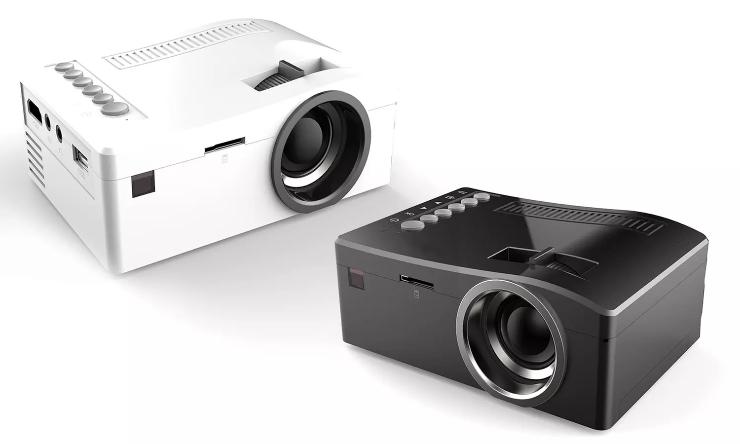 Portabler Multimedia-LED-Beamer inkl. Fernbedienung in Schwarz oder Weiß - Primary Image