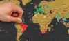 Deluxe Travel Edition Scratch Off World Map Poster Personalized Journal Log