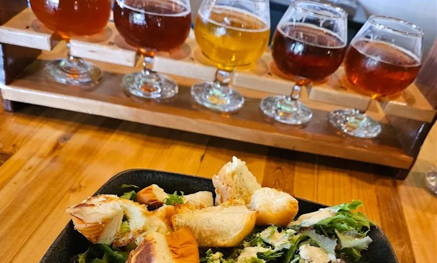 Image 5: Beer Flights (5) for One, Two or Four People + Optional Appetizer 