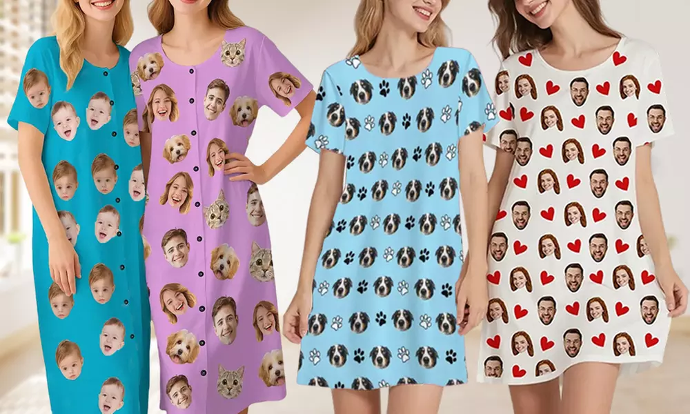 Custom Photo Pajama Set from Justyling — Full or Half Set