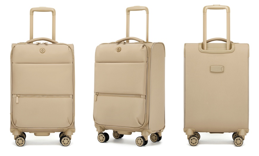 Image 12: Maleta blanda ligera de 20 pulgadas con neceser extraíble